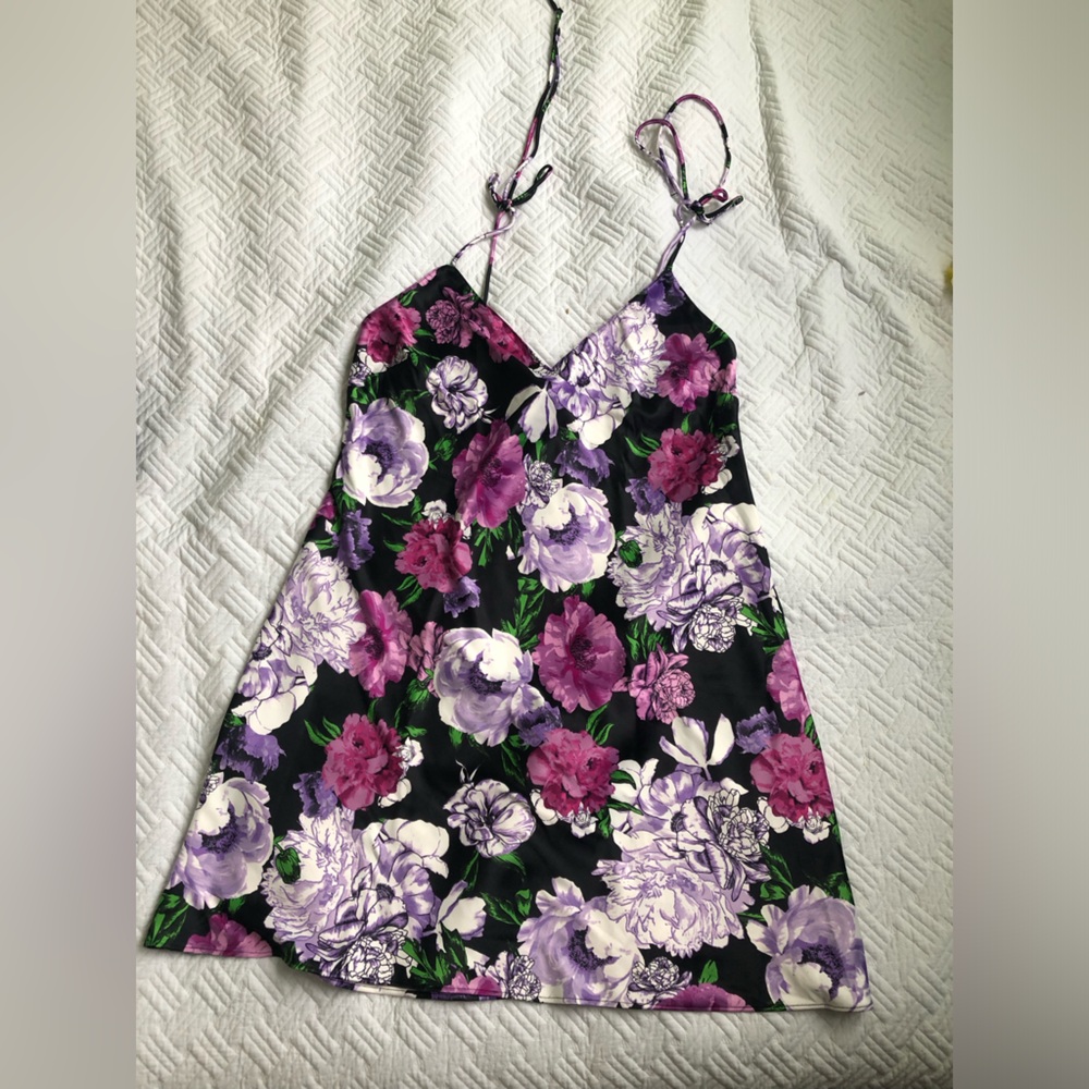 Victoria’s Secret Tie-Shoulder Satin Dress Medium